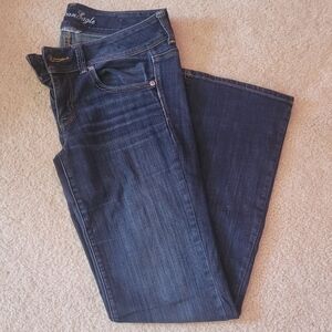 American Eagle Outfitters Women's Dark Blue Flare Jeans